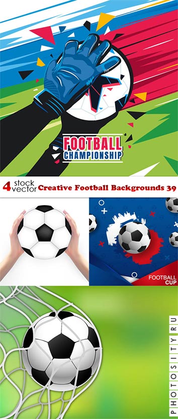 Векторный клипарт - Футбол / Vectors - Creative Football Backgrounds